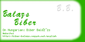 balazs biber business card